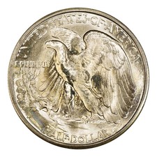 最終値下げ！アメリカ　リバティー　 MS 67 Graded 1945 Year Liberty Walking Half Dollars (1916-1947