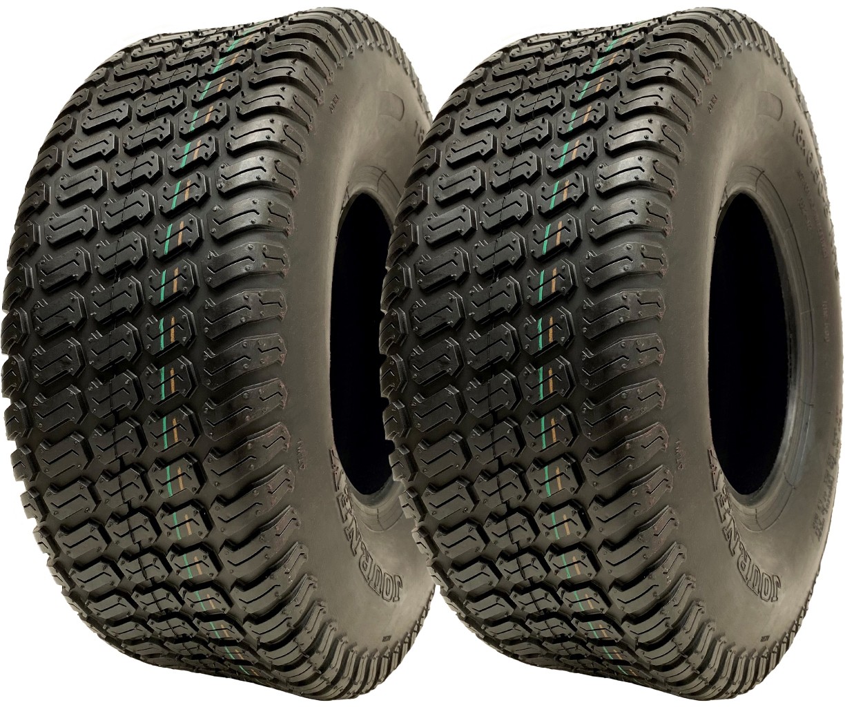 18x6.50-8 Lawnmower Tyres 4-ply Multi Turf Grass Journey P332 350kgs (Set of 2)
