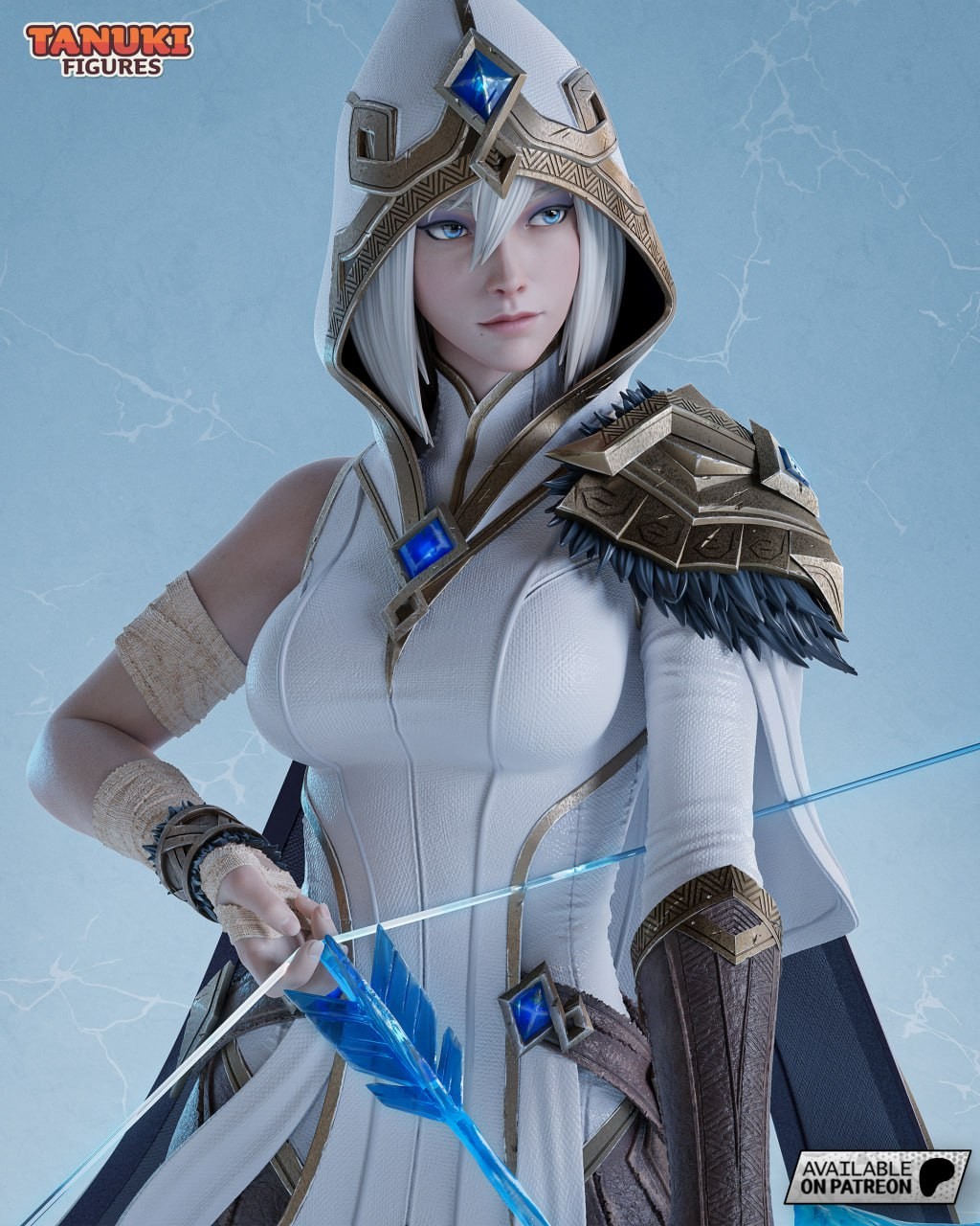 Ashe League of Legends 1/8 1/6 Resin Figure Unpainted or Hand-Painted Fan Art