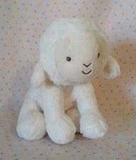 Carter's Child of Mine 2015 White Sheep Lamb Rattle Stuffed Animal Plush Toy 7"