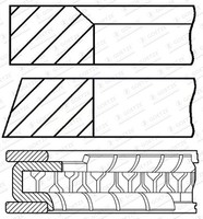 1X Goetze Engine 08-447200-00 Kolbenringsatz FüR Kia Hyundai
