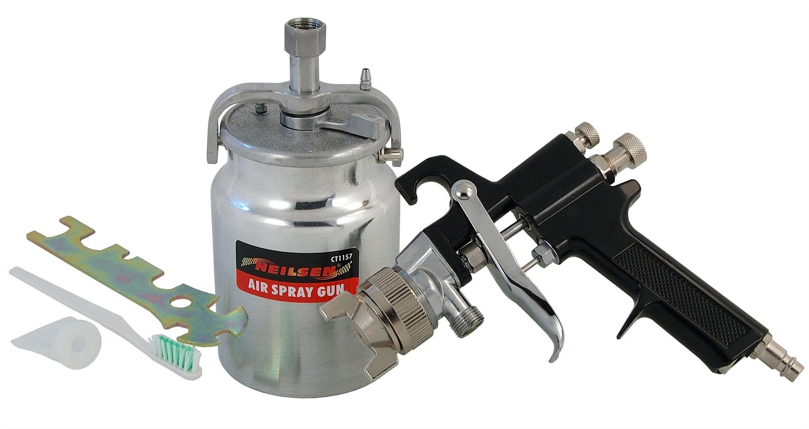 Paint Spray Gun 1 Quart 1000ml Cup 1.8mm Nozzle 12.5cfm 50-70psi 1/4in BSP