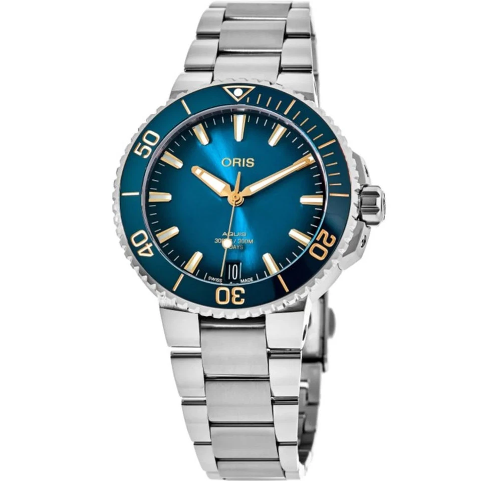 Oris 0140077694125-0782209PEB Store Display 9,7 de 10 Masculino Aquis Data Azul