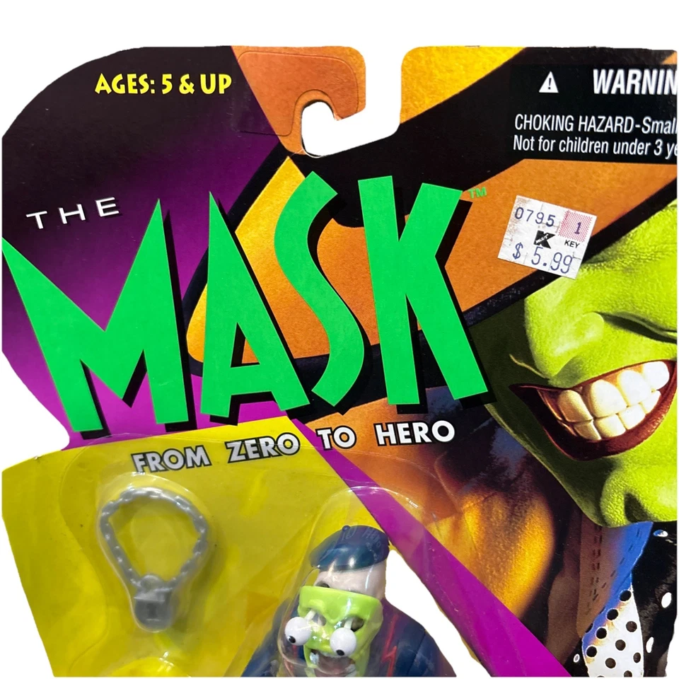 The Mask~ From Hero to Zero - Killin Time Mask Figura De Colección 1995 NUEVA EN CAJA Foto 4 de 4