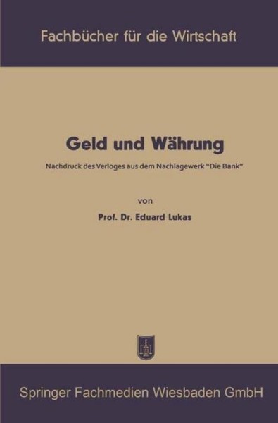 Geld Und WäHrung Eduard Lukas-image