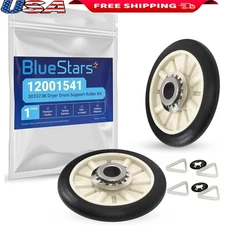 Dryer Drum Support Roller Kit 2 Rollers 4 Tri-rings Easy Installation Compatible