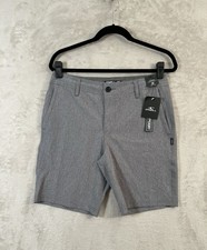 O'Neill Hybrid Crossover Stretch Drawstring Shorts Grey Size 30 NWT Beach Summer