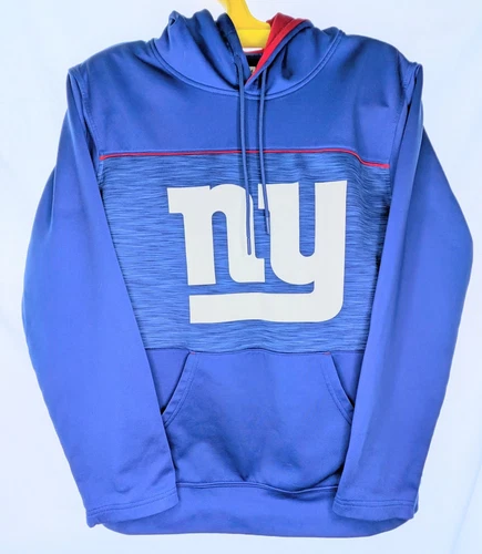 VETEMENTS Felpa con cappuccio uomo New York Giants NFL Team Apparel blu con perizoma taglia Large 012