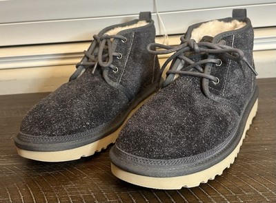 UGG Neumel Shaggy Suede Dark Grey Boot Men display picture 1