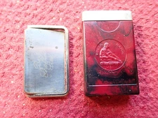 1930s Rolls Razor Imperial Shaving Safety Razor Blade Case with Blade