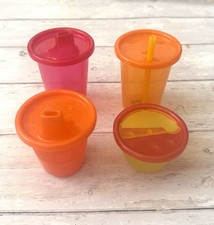Kids Sippy Cups Snack Dishes Straw Lid Children s Toddler 9pc Set
