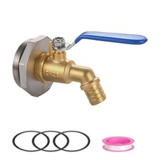 Ceaeso 2" Drum Faucet 1 inch Brass Barrel for 55 Gallon Drum, 1