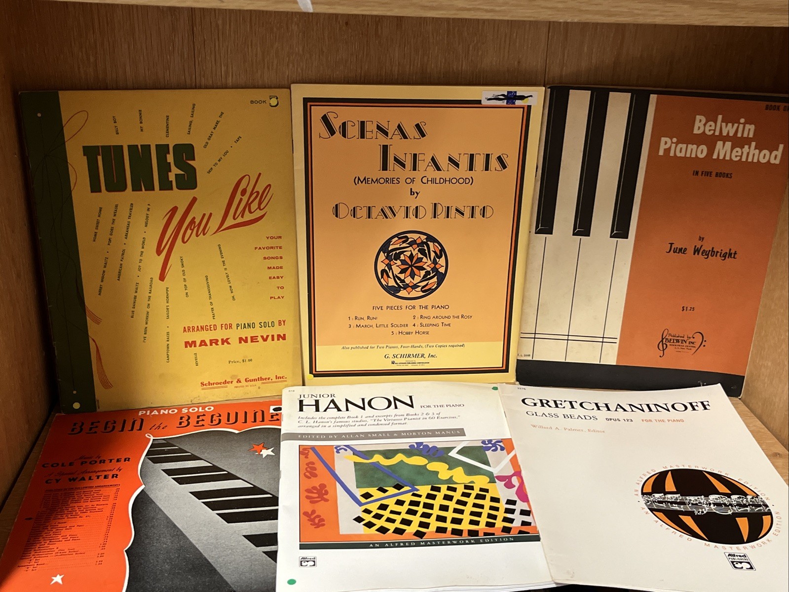 piano sheet music vintage Lot of 6  1940/1955/1964/1970/1980/1990