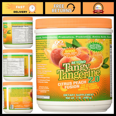 Citrus Peach Fusion Tangy Tangerine 2.0 - 480g Canister, Vitamin C, Energy Boost