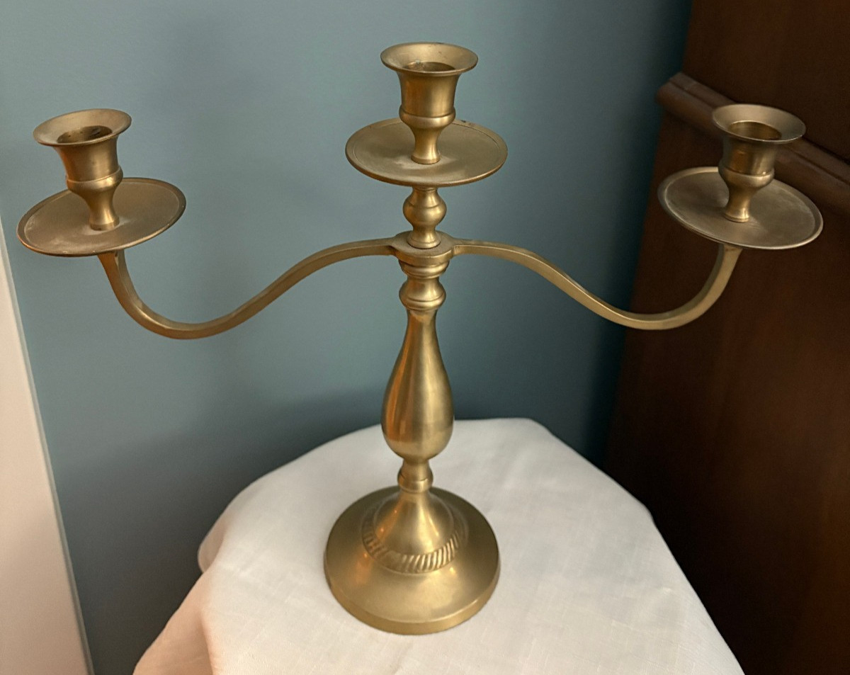 Candelabra Made In India 12&rdquo; Tall & 14" Wide