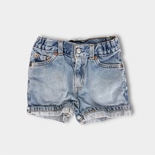 Vintage Levi's Blue Jean Cuffed Denim Shorts Red Tab Girl Boy 6