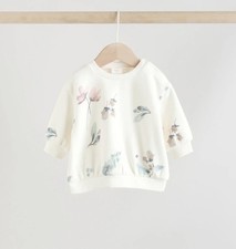 Maglione e joggers bambina Next panna floreale set 2 pezzi taglia 0-3 mesi nuovi senza etichette
