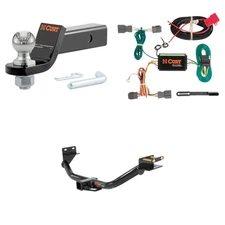 CURT Class 3 Tow Package Trailer Hitch, Wiring, Ball Mount - 13152, 56184, 45836