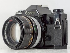 Exc 5 READ Canon AE-1 SLR 35mm Camera Body Black FD 50mm f/1.4 S.S.C. JAPAN