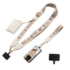 Phone Strap with Zippered Pouch, Clip and Go Strap for Phone