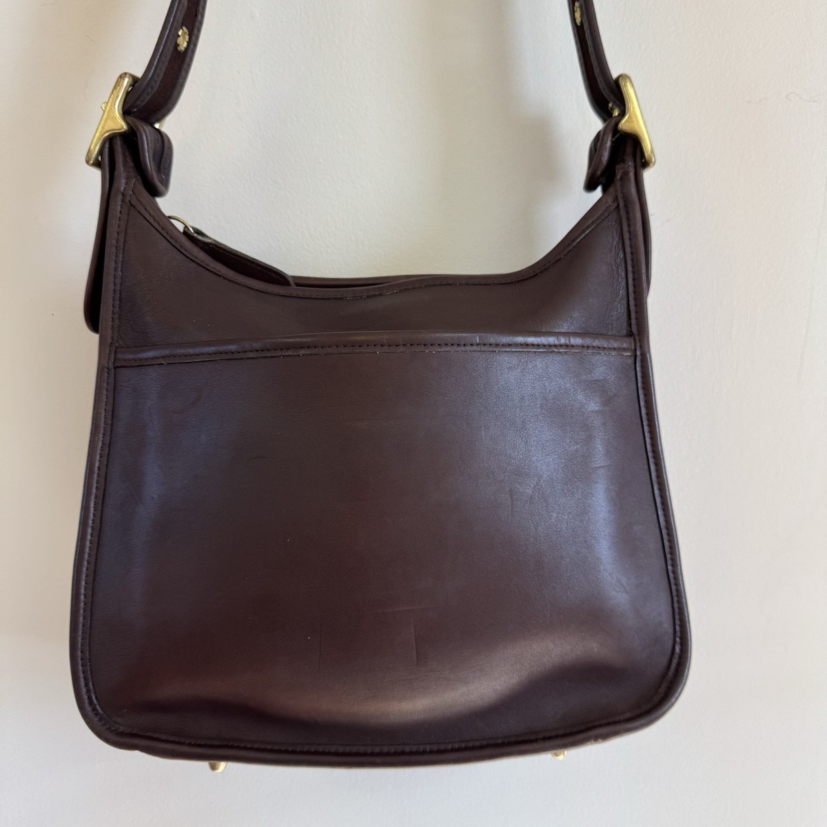 Coach 9966 Vintage Leather Legacy Zip Bag Mahogany Brown 90's USA