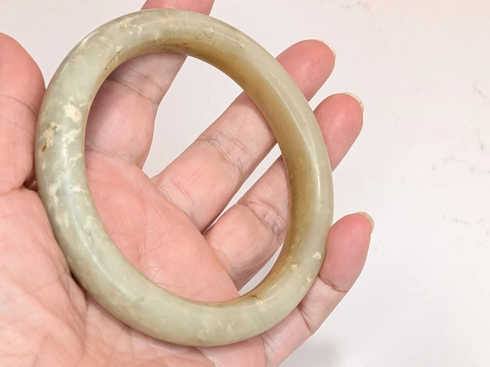 #0268: Brazalete de nefrita vintage Foto 2 de 4