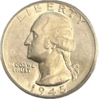 1945  25C Washington 25c Vtg Holder  PCGS MS65
