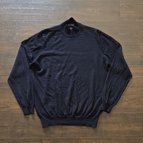 Brooks Brothers Navy 100% Merino Wool Turtle Neck Sweater Size L