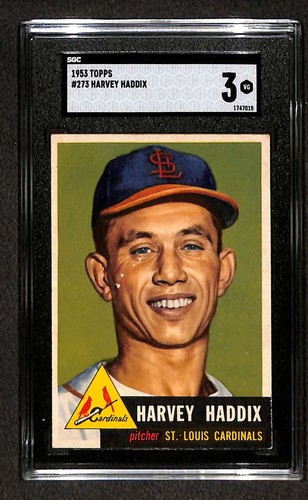 Harvey Haddix #273 1953 Topps card
