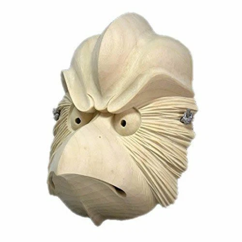 Máscara de madera de alcanfor Noh 21*16*11 cm tallada a mano The Karasu Tengu Ver Foto 4 de 4