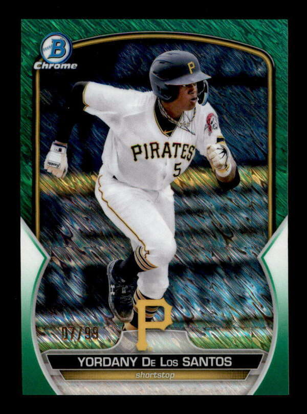 YORDANY DE LOS SANTOS 2023 BOWMAN CHROME #BCP-121 GREEN SHIMMER