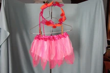Halloween Costume Skirt and Headpiece Constructive Playthings Pink White Sparkle