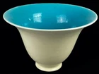 ROOKWOOD ARTS & CRAFTS VASE-TURQUOISE BLUE, MATTE CREAM EXTERIOR ~2260 1927