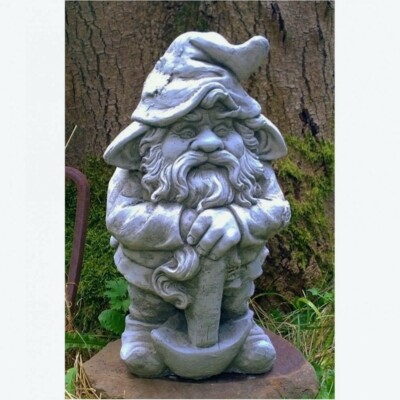 GNOM MIT SPITZHACKE, TROLL, ZWERG, aus STEINGUSS, FROSTFEST, NEU, GARTEN, L-PX11
