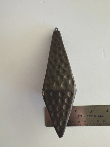 Antique Diamond-Shaped Clock Weight - 2.98 lbs - Picture 3 of 4