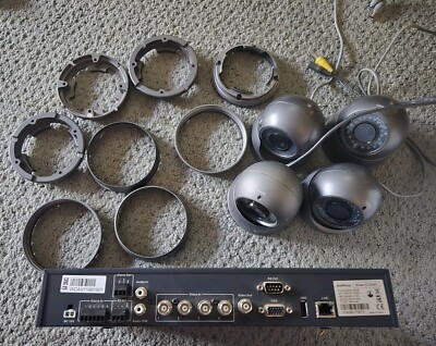 Everfocus ECOR 4D Digital Video Surveillance Recorder DVR Plus 4 Cameras. 