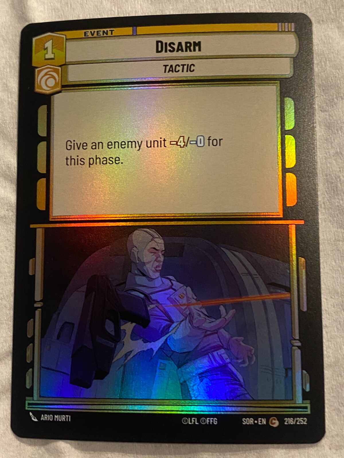STAR WARS UNLIMITED TCG SoR DISARM Foil NM