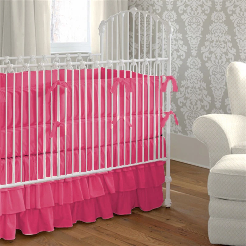 Baby bedding Unisex Crib skirt 3 tier Skirt Choose Color u0026amp; Size | eBay