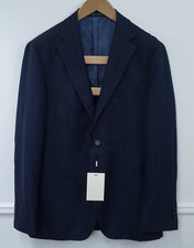 Men Suitsupply Blazer Havana Patch Half Pure Wool Navy Blue Size EU42 UK/US32