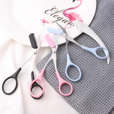 3Pcs Eyebrow Scissors & Razor Set, Trimmer with Comb for Men & Women (3 Colors)