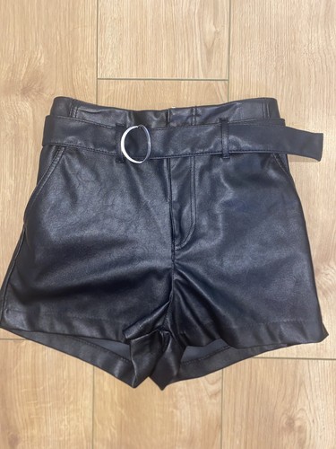 H\u0026M in finta pelle Look Donna Pantaloni Corti Taglia 8 | eBay