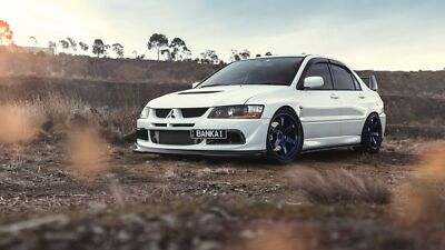 Anime mitsubishi lancer evo japanese cars white grass Play Gaming Mat Desk