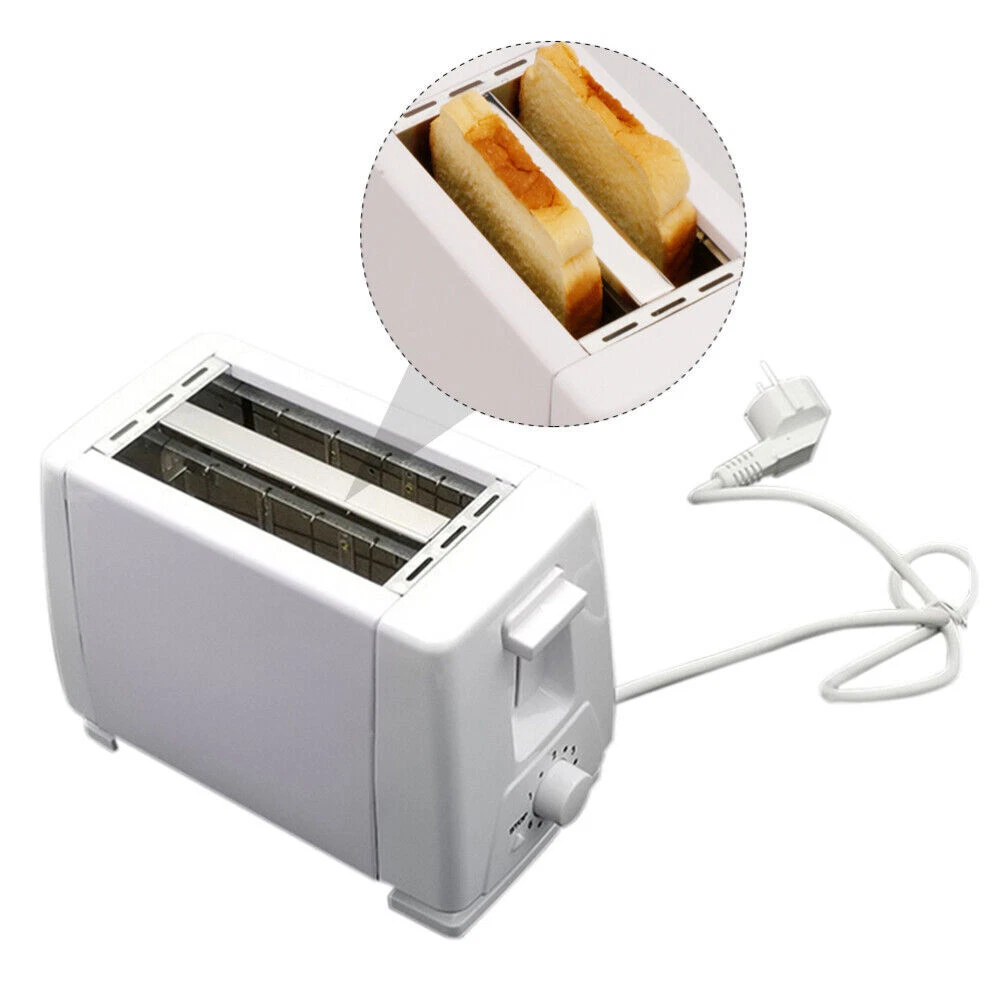 ✅ 1pc Fully Automatic Toaster Break Toast Maker for Home Dormitory EU Plug White