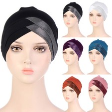 Women Muslim Cancer Braid Chemo Cap Hijab Bonnet Hair Loss Hat Turban Head Scarf