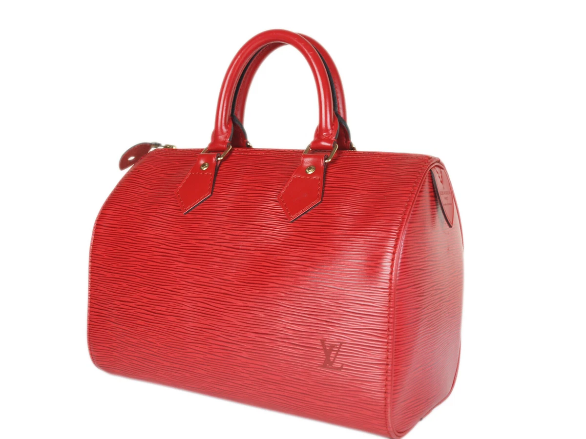 LOUIS VUITTON Epi Leather Red Speedy 30 Bag