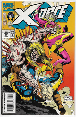 X-Force #37 Marvel Comics Nicieza Pelletier Candelario Hanna Barnett 1994 FN