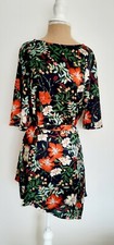 LOVEDROBE black Floral Print Short dress Size 14 BNWT 