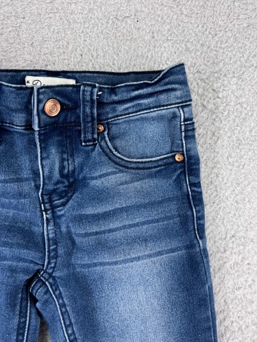 Revery Pants Girls 4 Blue Denim Jeans 4Yrs Embroidered Unicorn Mid Rise Skinny - Picture 6 of 14