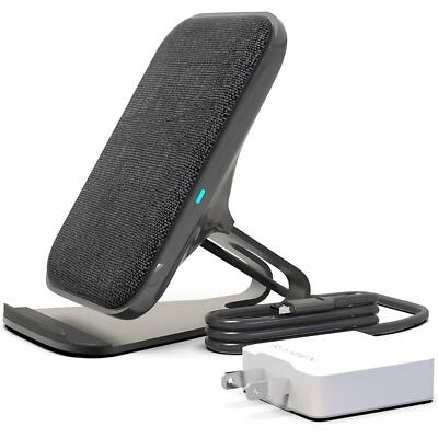  RAIGEN Wireless Charging Stand + Quick Charge AC Adapter Modern Fabric Canvas