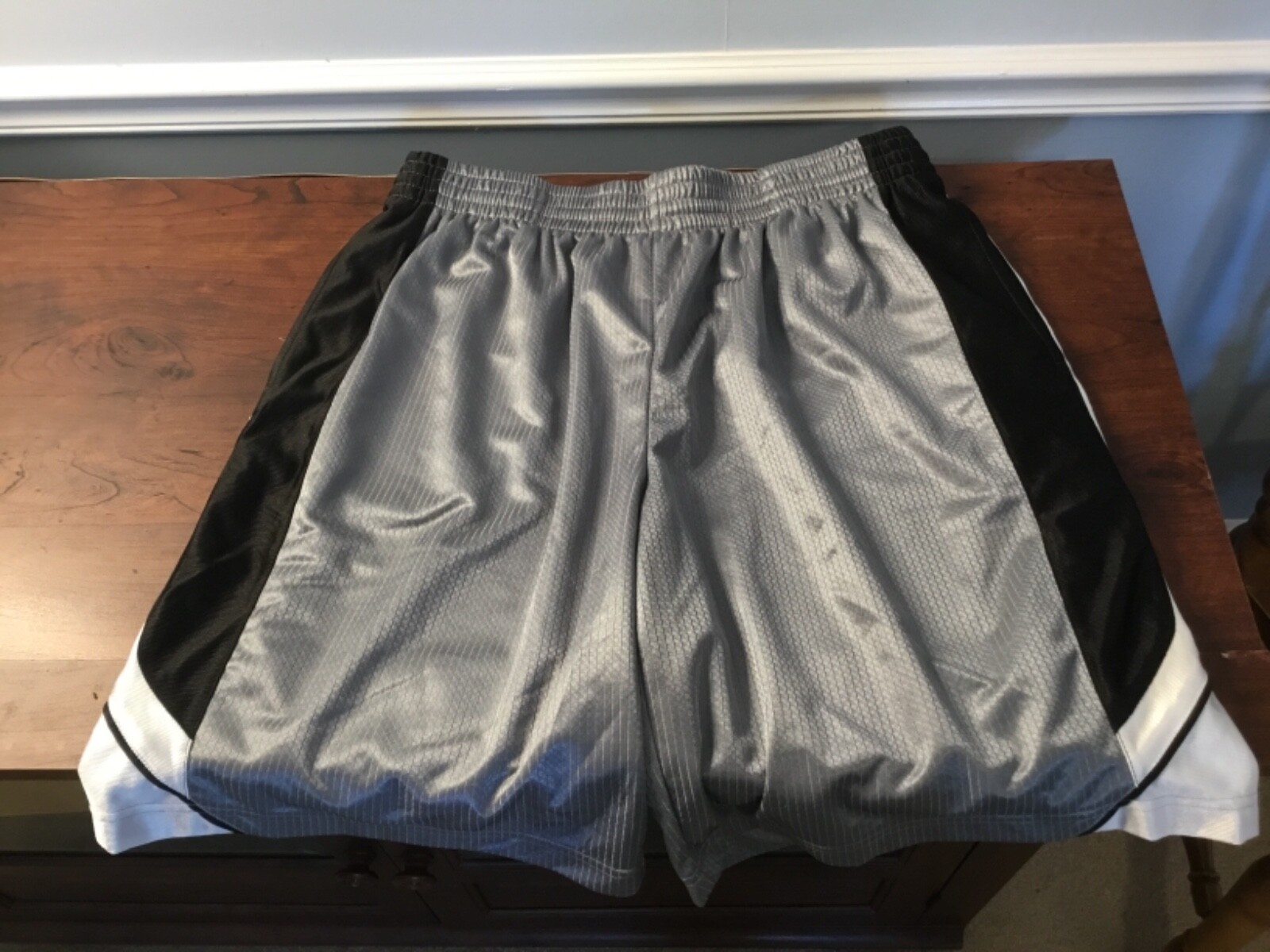 Simply For Sports Shorts Gray black White Polyester Mans Mens Extra